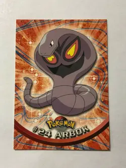 Pokemon Card TV Amimation Topps #24 Arbok Near Mint - Image 1