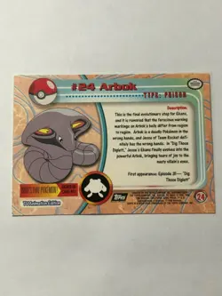 Pokemon Card TV Amimation Topps #24 Arbok Near Mint - Image 2