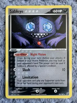 Pokemon TCG Sableye Rare Non Holo Card 23/107 EX Deoxys LP+ NICE - Image 1