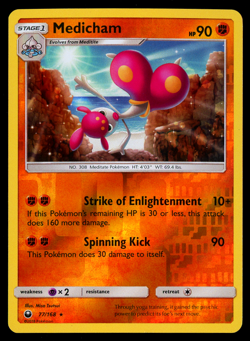 Pokemon Card Celestial Storm Medicham 77/168 Reverse Holo Rare - NM - Image 1