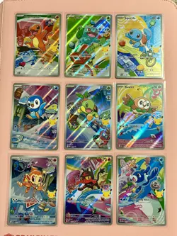 Pokemon First Partner Illustration Collection Promos FULL SET 9x Cards Near Mint - Image 1