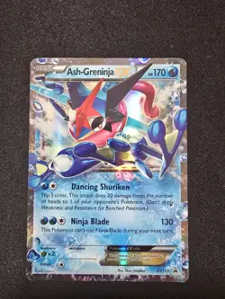 Ash-Greninja EX XY133 Black Star Promo Moderately Played Pokemon Card - Image 1