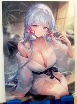 Ayaka Kamisato Genshin Impact Card Goddess Story Peach Blossom Dew Waifu Anime - Image 1