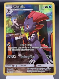 Weavile 238/236 - Secret Rare Holo - Cosmic Eclipse Pokemon Card MINT - Image 1