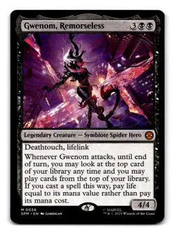 Gwenom, Remorseless 56 Mythic Marvel's Spider-Man Magic: The Gathering Near Mint - Image 1