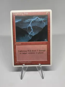 Magic The Gathering 4x Lightning Bolt Fourth Edition Regular Vintage 1995 - Image 5
