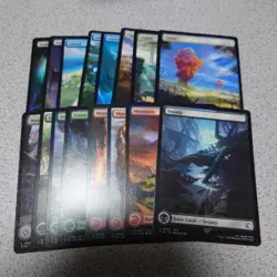 [SC] ya85 Mtg Fin Basic Land Summary English 1 Sheet Each 16 Types Sheets Set F - Image 1