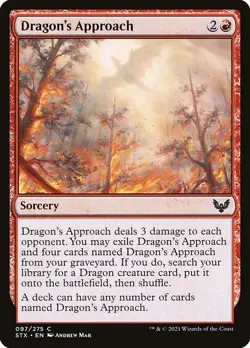 DRAGON'S APPROACH x1 mtg NM-M Strixhaven 1 Common - Image 1
