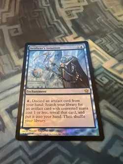 MTG Foil Artificer's Intuition NM-/EX+ Fifth Dawn - Image 2