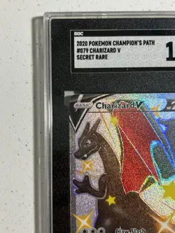 2020 POKEMON SWSH #079 FA/CHARIZARD V CHAMPIONS PATH-SECRET Rare SGC 10 - Image 2