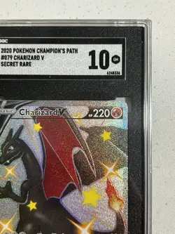 2020 POKEMON SWSH #079 FA/CHARIZARD V CHAMPIONS PATH-SECRET Rare SGC 10 - Image 3