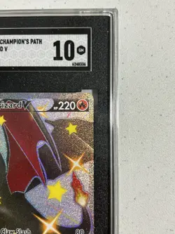 2020 POKEMON SWSH #079 FA/CHARIZARD V CHAMPIONS PATH-SECRET Rare SGC 10 - Image 4