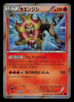 NM - Pokemon Japanese Pyroar 012/088 R Phantom Gate XY4 Holo 1ST ED - Image 1