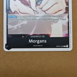 One Piece Morgans (OP07-090/201) OP07 500 Years in the Future NM TCG CCG - Image 3