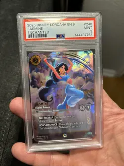 2025 Disney Lorcana EN 9 JASMINE FEARLESS PRINCESS ENCHANTED PSA 9 #240 - Image 1