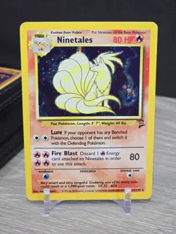 Pokemon Card TCG Ninetales 13/130 Base Set 2 1999 - 2000 Holo Rare Vintage WOTC - Image 3