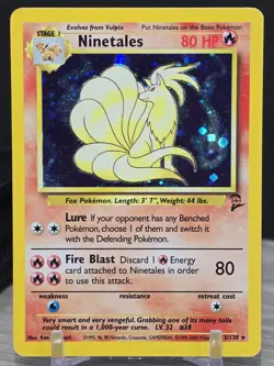 Pokemon Card TCG Ninetales 13/130 Base Set 2 1999 - 2000 Holo Rare Vintage WOTC - Image 5
