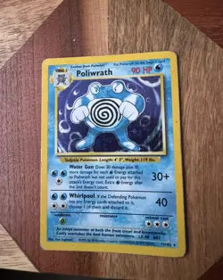 Pokemon Poliwrath Card 13/102 Base Set Holo Rare Vintage 1999 WOTC - Image 2