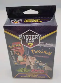 2021 Pokemon MJ Holding Mystery Box 1:4 2 Booster Packs 1 Item 1 Code Card - Image 2