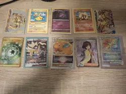 10 Pokemon Card Lot Vulpix, Gengar, Dragonite, Machamp Pikachu - Image 1