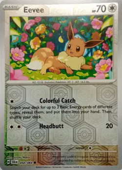 050/064 EEVEE REVERSE HOLO SHROUDED FABLE POKEMON CARD - Image 1