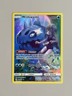 Pokemon Wishiwashi Holo Card 240/236 Secret Rare Cosmic Eclipse Sun and Moon - Image 1