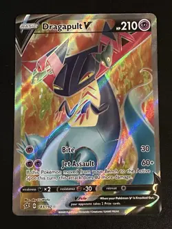 Dragapult V 183/192 Pokemon Rebel Clash Holo Ultra Rrare Full Art Holo NM - Image 1