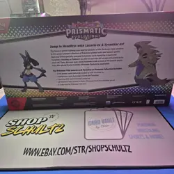 Pokemon TCG Prismatic Evolutions Lucario Ex + Tyranitar Ex Premium Collection - Image 3