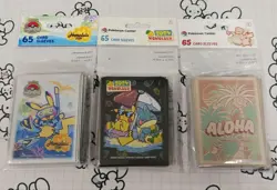WCS Honolulu 2024 3 Piece Set Deck Sleeves Pikachu Aloha Pokemon Cards - Image 1