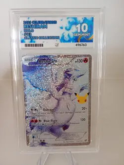 Pokemon Reshiram 113/114 Celebrations ACE 10 GEM MINT | PERFECT SUB GRADES - Image 1