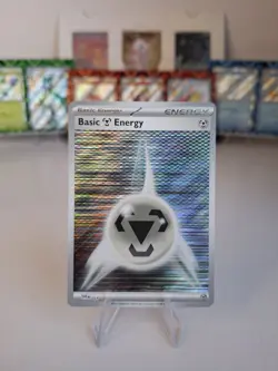 Pokemon SVE 024 Basic Metal Energy Holo Card White Flare/Black Bolt. Pack Fresh. - Image 1