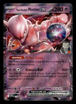Team Rocket's Mewtwo ex SVP 216 Double Rare Black Star Promo Pokemon Card - Image 1