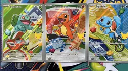 First Partner Kanto Starters Bulbasaur, Charmander, Squirtle Pokemon 3 Card Set - Image 1