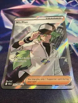 Pokemon TCG N’s Plan 163/086 Holo Double Rare Black Bolt NM/M - Image 2