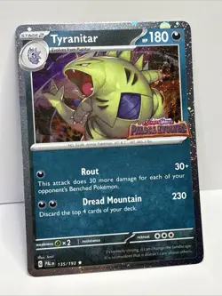 Tyranitar (Paldea Evolved Stamp) 135/193 Cosmos Holo Pokemon TCG Card NM - Image 1