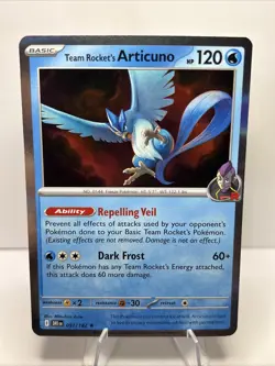 Team Rocket's Articuno 051/182 S&V Destined Rivals Holo Rare Pokemon Card - Image 1