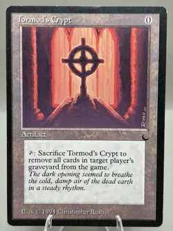 MTG Tormod's Crypt 1994 The Dark Black Border NM Christopher Rush Art Vintage - Image 1