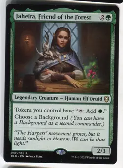 1x Jaheira, Friend of the Forest NM - CLB Baldur's Gate MTG - Image 1