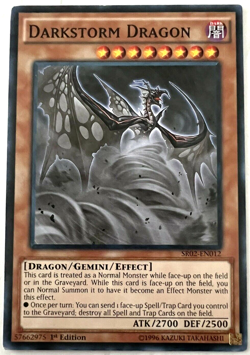 YuGiOh! - Darkstorm Dragon - SR02-EN012 - 1st Edition - Common - Image 1