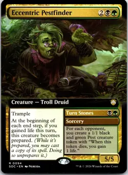 Eccentric Pestfinder (Extended Art) 94 Commander: Secrets of Strixhaven NM - Image 1