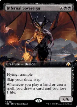 Infernal Sovereign (Extended Art) MOC #83 Commander: March of the Machine MTG NM - Image 1