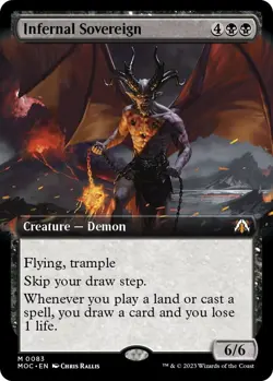 Infernal Sovereign (Extended Art) MOC #83 Commander: March of the Machine MTG NM - Image 3
