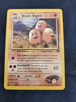 Pokemon Brock's Dugtrio 22/132 Gym Challenge Rare - Image 4
