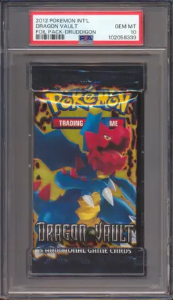2012 POKEMON INTERNATIONAL DRAGON VAULT FOIL PACK DRUDDIGON PSA 10! - Image 1