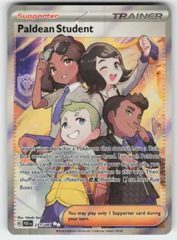 Paldean Student 231/091 Ultra Rare Paldean Fates Pokemon Near Mint - Image 1