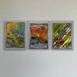 Pokemon First Partner Illustration Collection Series 1 Kanto Gen 1 Starters NM - Image 1
