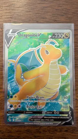 Dragonite V 076/078 Ultra Rare Pokemon GO Pokemon Holo NM - Image 1