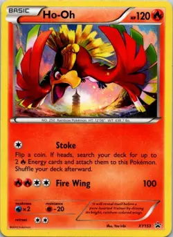 Ho-Oh XY153 Holo Promo XY Promo Pokemon Holo Lightly Played - Image 1