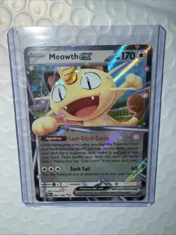 Meowth ex 062/088 Pokemon GO Ultra Rare Full Art Holo 170HP EN - Image 1