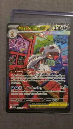 Pokemon TCG Mega Scrafty EX 285/217 Ancient Origins Secret Rare Full Art Holo - Image 1
